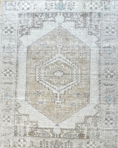 Ковер безворсовый винтажный серый, 240х310 FLAME3150-03