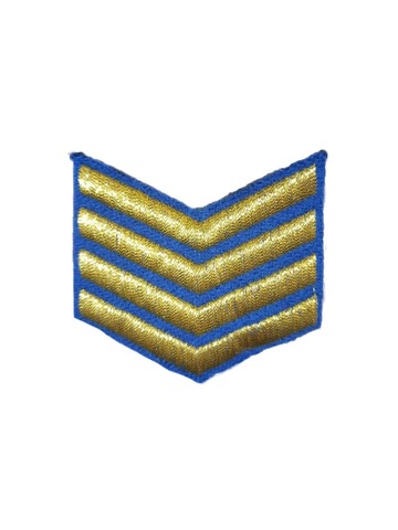 Курсовка вышитая васильково-жёлтая галочка 4 курс