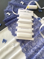 Кружево эластичное голубо-лиловое 19 см