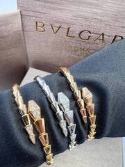 Браслет Змея-SERPENTI без камней , lux качество VGOLD цвет розовое золото