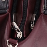 Сумка Саломея 607 гладкий бордо + черный