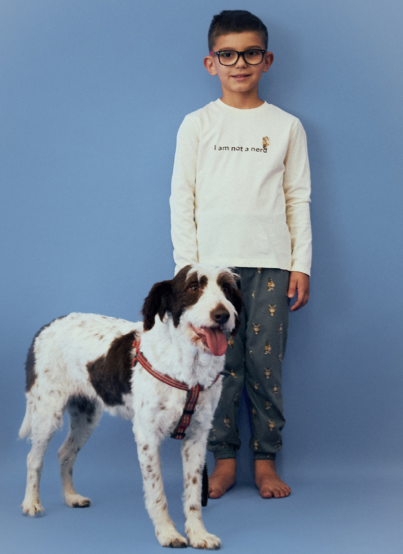 Детские мужские брюки пижамные E25K-83D101