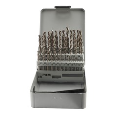 Набор сверл по металлу 1-5,9мм 50шт DIN338 HSS-G 135° (мет. кейс) H-Tools 08343400