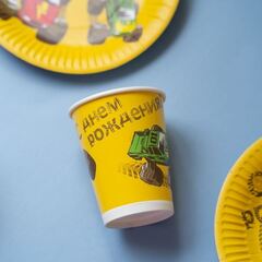 Стаканы пластиковые, Тачки Монстры трак, 200 мл., 6 шт.