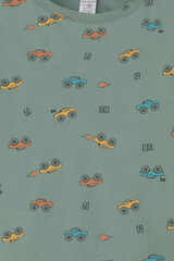 пижама  для мальчика  К 1561/весенний зеленый,гонки