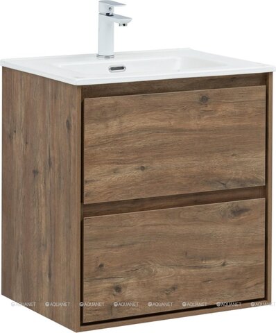 Aquanet 340162 Тумба с раковиной Милан 60 цв. дуб рустикальный (340162)