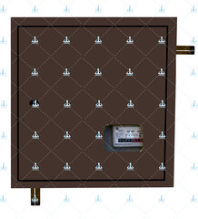 Шкафной газораспределительный пункт ГРПШ-ОХТА-RF-25-1-НП-С6-П1 (коричневый)