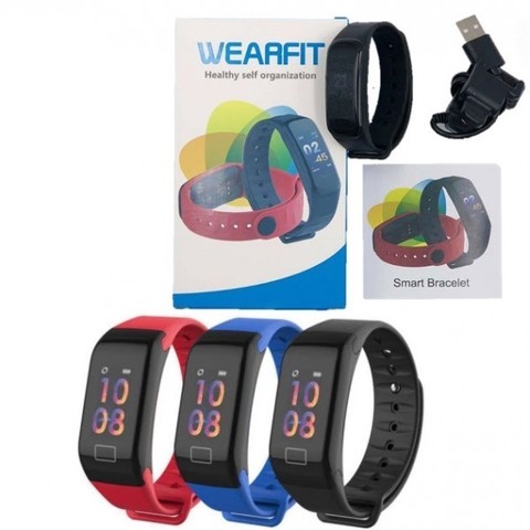 Фитнес браслет трекер  WEARFIT F1 синий