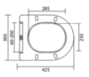 BelBagno BB3105CHR/SC Чаша унитаза подвесного безободкового в комплекте с сиденьем Soft Close