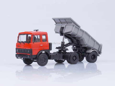 MAZ-5432 tractor cab early red and trailer MAZ-5232V gray 1:43 AutoHistory