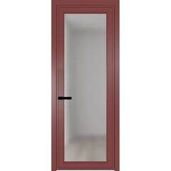 Алюминиевая дверь 1AGP красный антрацит остеклённая