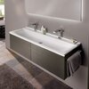Встраиваемая раковина Geberit Xeno²: B=140см, T=48см, Отверстие под смеситель=Левое и правое, Перелив=Без, Альпийский белый