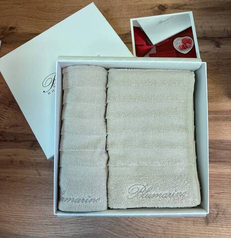 Комплект полотенец 2шт Blumarine Mademoiselle Beige бежевый