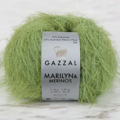 Пряжа Gazzal Marilyn & Merinos 8259 аспарагус