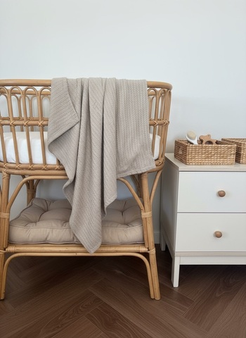 Плед вязаный "Какао"