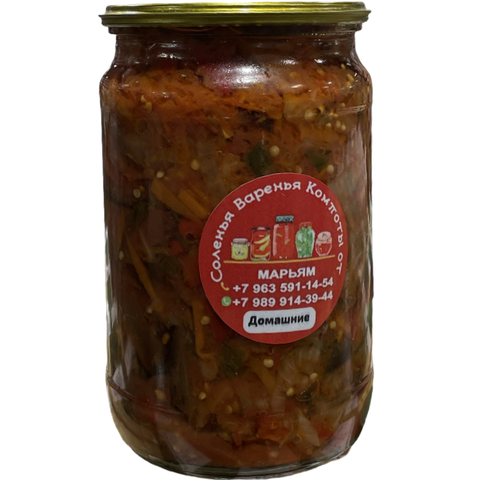 Салат с баклажанами домашний