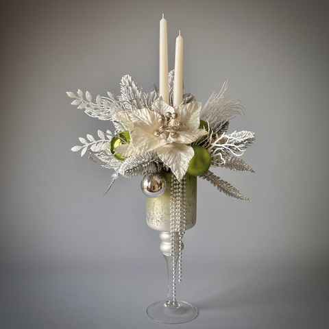 «Зимний Версаль» - новогодняя композиция со свечами