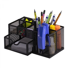 
          Подставка-органайзер д/канцтоваров, Alingar, металлическая, 20,5 см * 11,5 см*11 см, 8 отделений, выдвижной ящик, черный