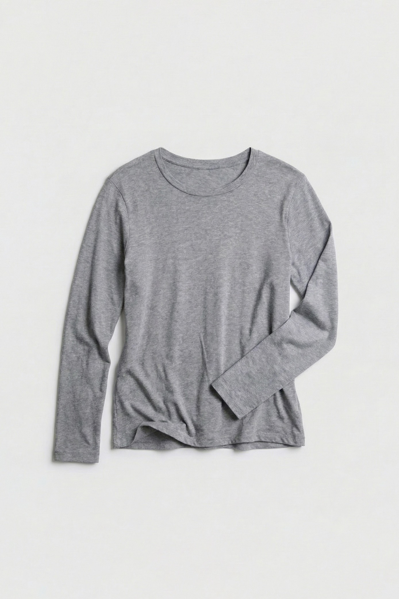 Лонгслив с шерстью мериноса, светло-серый