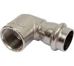 Угольник Valtec 90° с вн.р. нерж. сталь 22х3/4