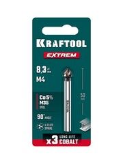 KRAFTOOL EXTREME Со5-А, d 8.3х6х50 мм, Z3, 90°, сталь M35, U-образная спираль, зенковка (29734-4)
