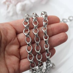 Цепочка 14*9 мм, родий, 50 см, А272