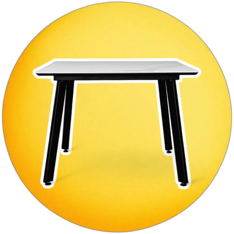 стол ГРАФ керамогранит (нераздвижной) (белый)