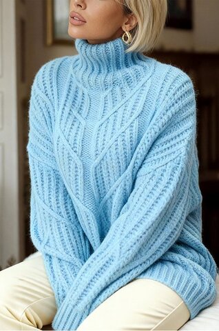 HAPPY FOX жен. джемпер 42-52_голубой