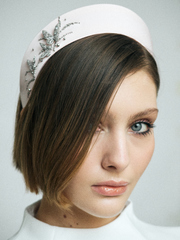 Кокошник S розовый с бабочками