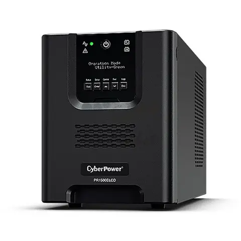 CyberPower PR1500ELCDRT2U Line-Interactive 1500VA, 1350W USB, RS-232, Dry, EPO, SNMPslot, RJ11, 45 (8 IEC С13)   EOL