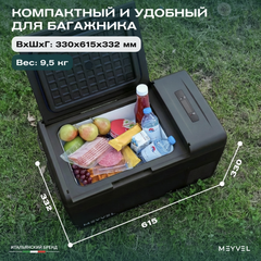 Компрессорный автохолодильник Meyvel AF-M20 (Чёрный, 20 л.) (12/24/110V)
