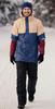 Удлиненный прогулочный зимний костюм Nordski Casual Denim/Beige Premium мужской с лямками