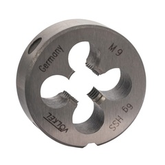 Плашка М 9,0х1,25 DINEN22568 HSS 6g 25х9мм Volkel 27444