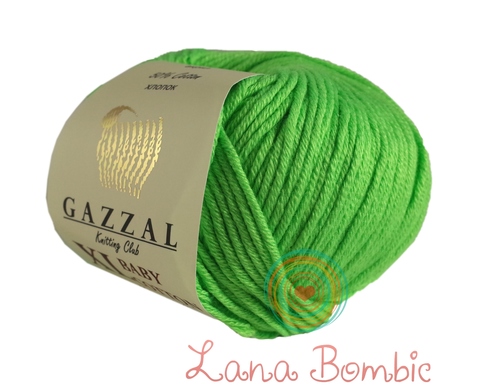 Пряжа Gazzal Baby Cotton XL 3427 зелень