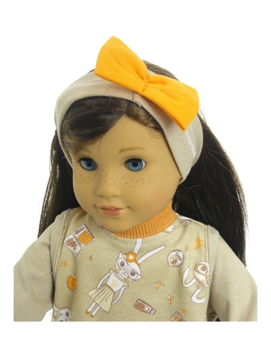 Платье из футера - на кукле. Одежда для кукол, пупсов и мягких игрушек.
