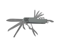 ЗУБР 12 в 1, обрезиненная рукоятка 90 мм, складной, мультитул, многофункциональный нож (47780)