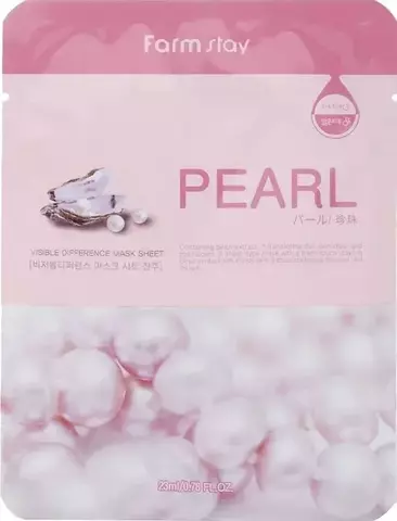 Farmstay Visible Difference Mask Sheet Pearl Маска тканевая с экстрактом жемчуга