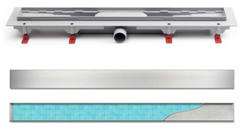 Трап линейный для пола, боковой слив MCH CH750/50K1