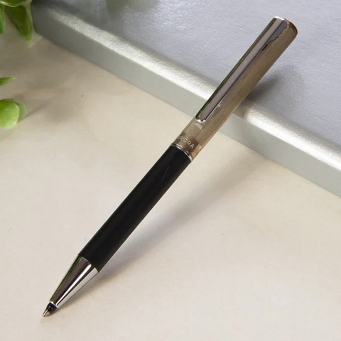 Ручка шариковая  Aurora Magellano Black & Silver Shorty, Silver (AU-A42-S)