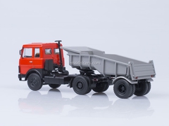 MAZ-5432 tractor cab early red and trailer MAZ-5232V gray 1:43 AutoHistory