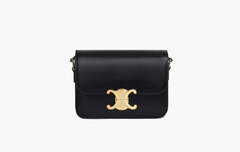 Сумка Celine Triomphe Teen Shiny Calfskin Leather Bag Black