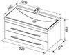 Aquanet 212866 Тумба с раковиной Aquanet Верона 90 белый (подвесная 2 ящика) (212866)