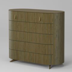 Комод 5 ящиков Эклипс (натуральный дуб с патиной), 126x107x54 см