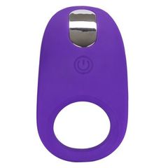 Фиолетовое эрекционное виброкольцо Silicone Rechargeable Passion Enhancer - 
