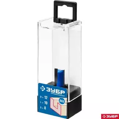 ЗУБР 12 x 19 мм, хвостовик 8 мм, фреза пазовая прямая,Профессионал(28753-12-19)