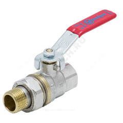 Кран шаровой латунь никель 1006 Euro Ду 40 Ру16 ВР/"американка" полнопроходной рычаг Aquasfera 1006-05