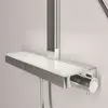 SC6100CH Душевая стойка SANCOS VOS с термостатом, изливом, полкой, верхним душем, хром