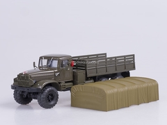 KRAZ-255B1 board with awning 1969 green 1:43 Nash Avtoprom