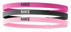 Повязка на голову Nike Elastic Hairbands 3PK - spark/gridiron/prism pink