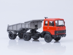 MAZ-5432 tractor cab early red and trailer MAZ-5232V gray 1:43 AutoHistory